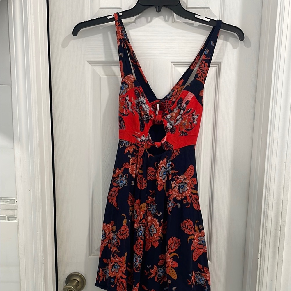 Free People Red and Blue Dress size XS